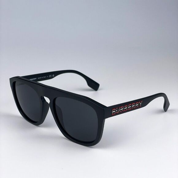 Burberry BE4396U 346487 Sunglasses Matte Black Dark Grey Square Unisex main image 8